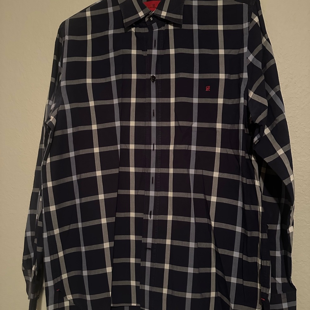 Men's Navy Checkered Shirt